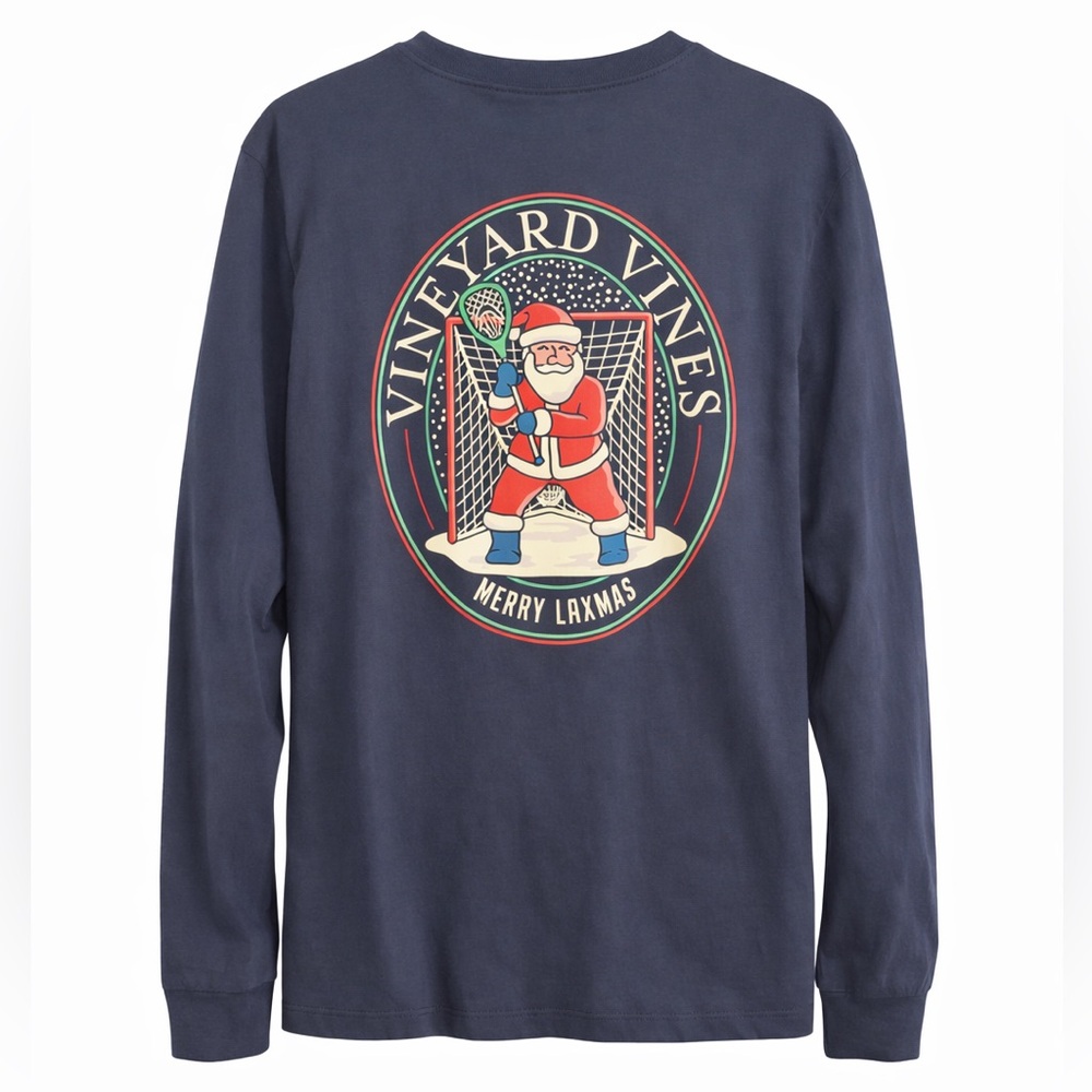Vineyard Vines Merry Laxmas Long Sleeve Men’s Tee